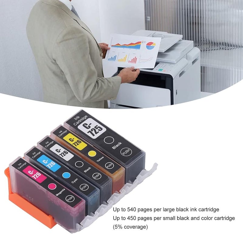Compatible Ink Cartridges BK BK C M Y 5 Colors for IP4870 IP4970 IX6560 Printers High Capacity Fade Resistant - Image 3